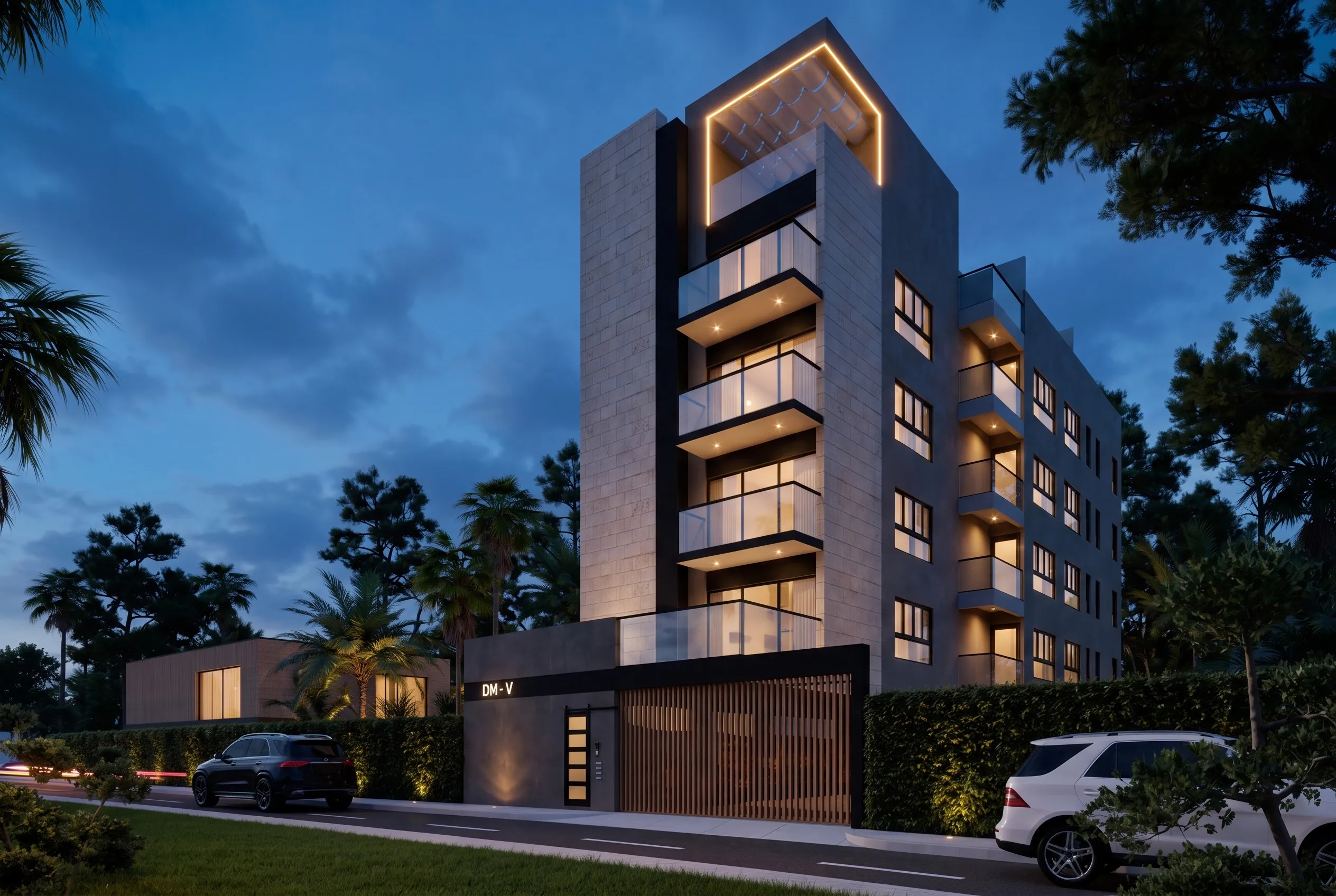 Apartamentos modernos en Residencial DM-V con vista al mar