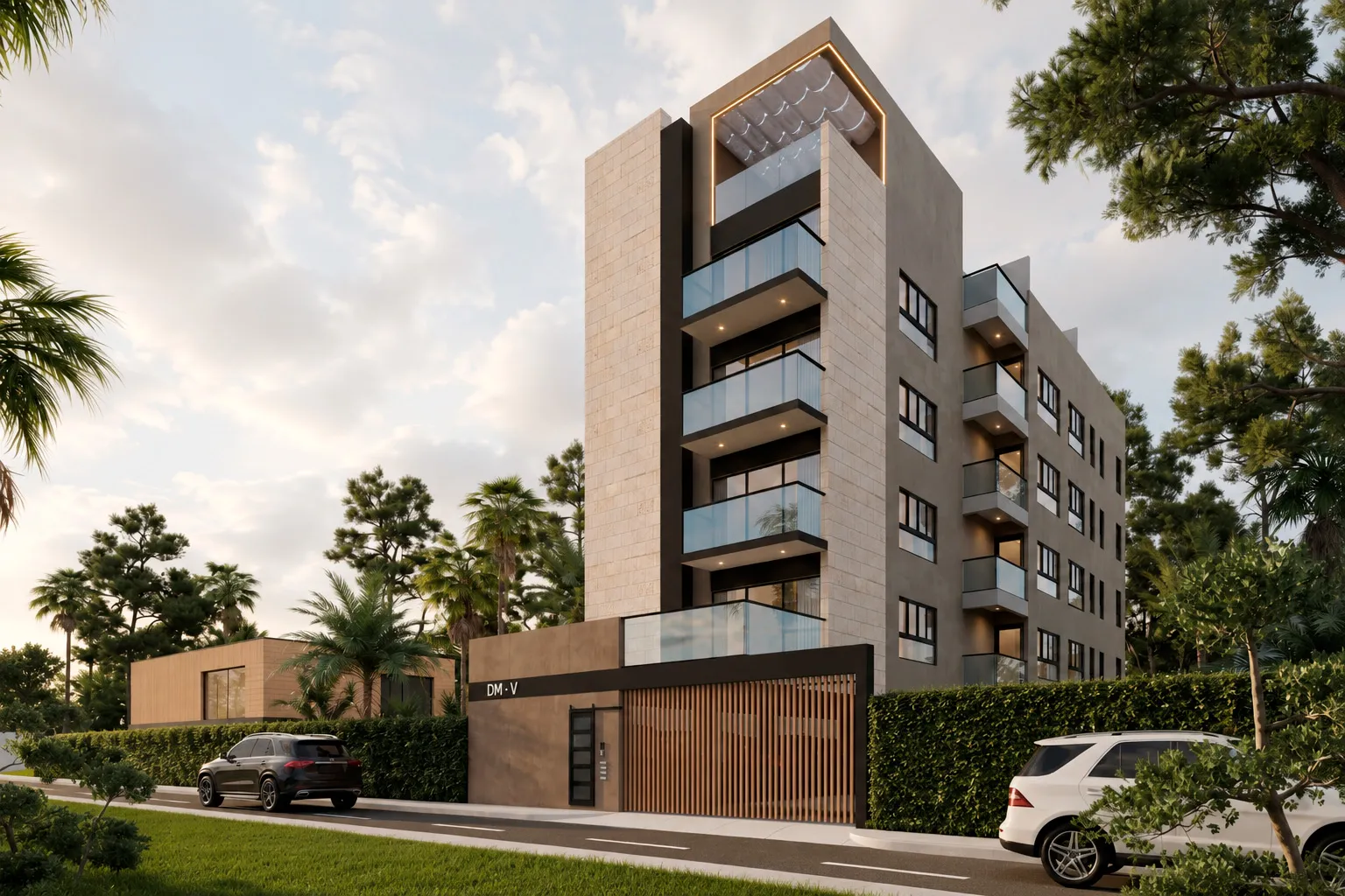 Apartamentos modernos en Residencial DM-V con vista al mar