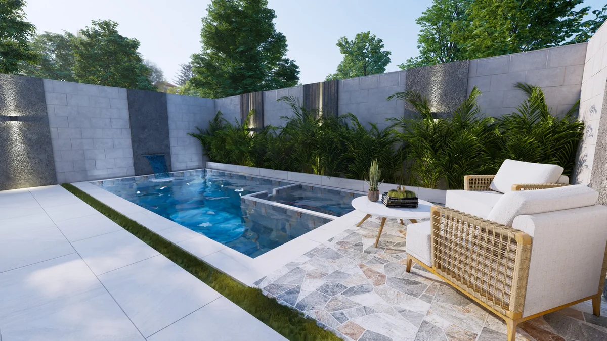 Residencia moderna de 3 niveles con amplia terraza social